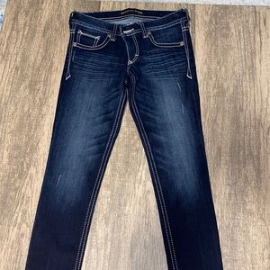 Dark Wash Low Rise Jeggings